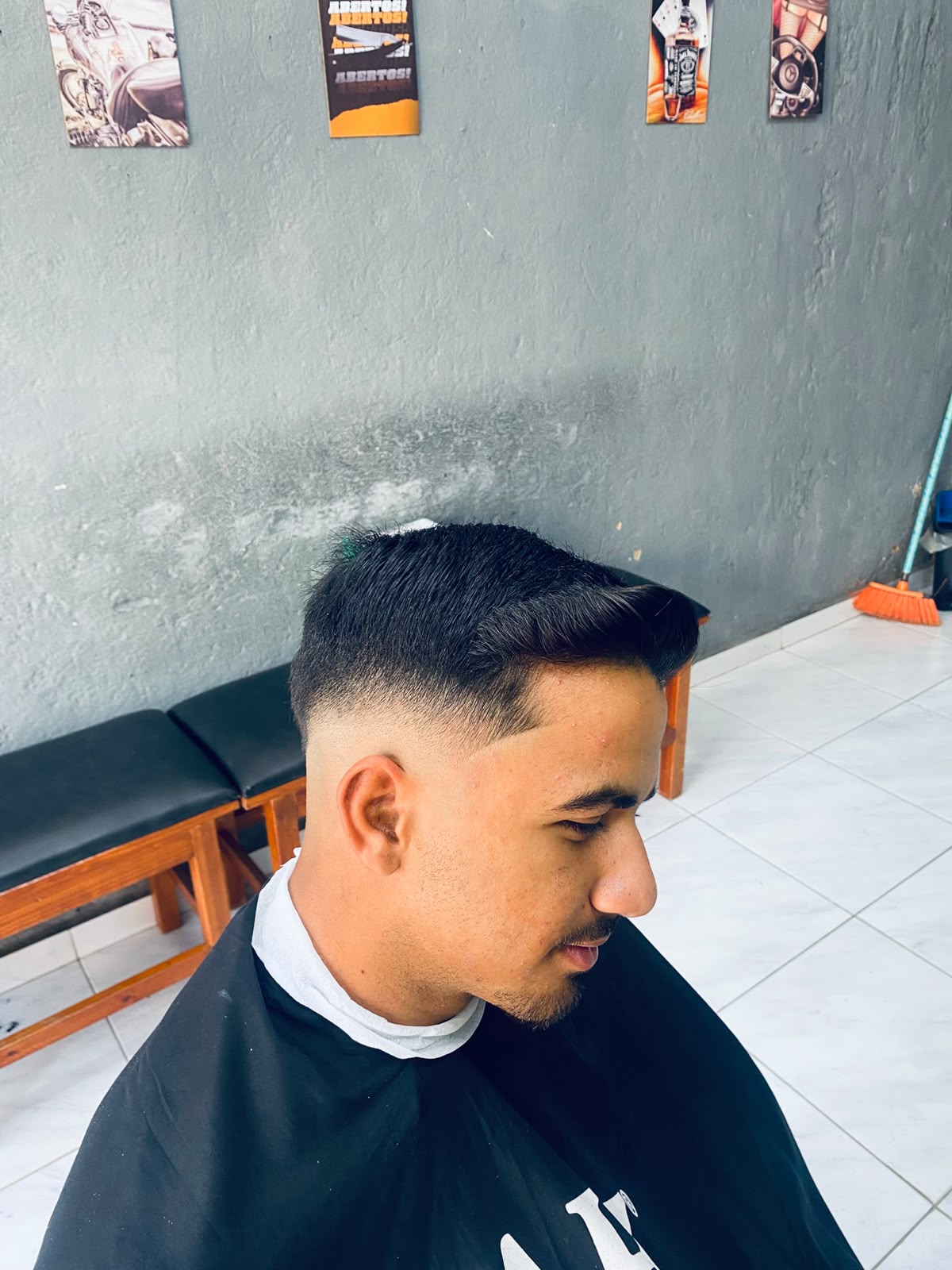 Corte degradê com risco