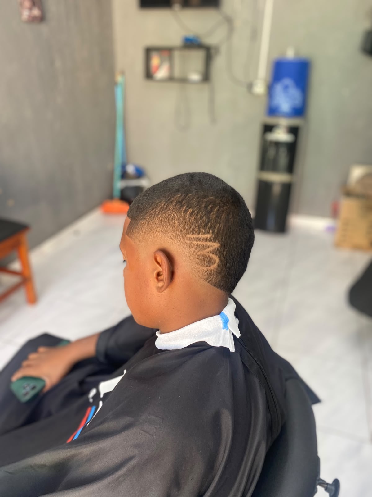 Corte degradê com desenho